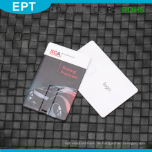 Kundenspezifische Logo Bulk Wasserdichte Kreditkarte USB-Stick für kostenlose Probe